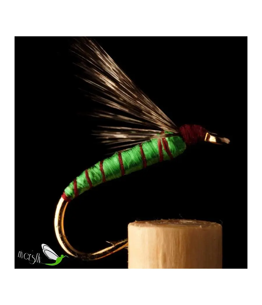 Mosca Ahogada Pardo Seda Verde Pueblo