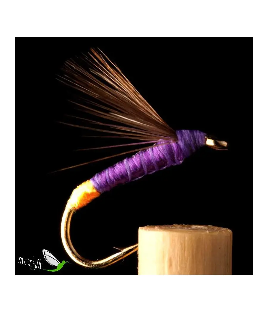 Mosca Ahogada Clasica Seda Morado Culo Amarillo Mosca Ahogada Clasica Seda Morado Culo Amarillo