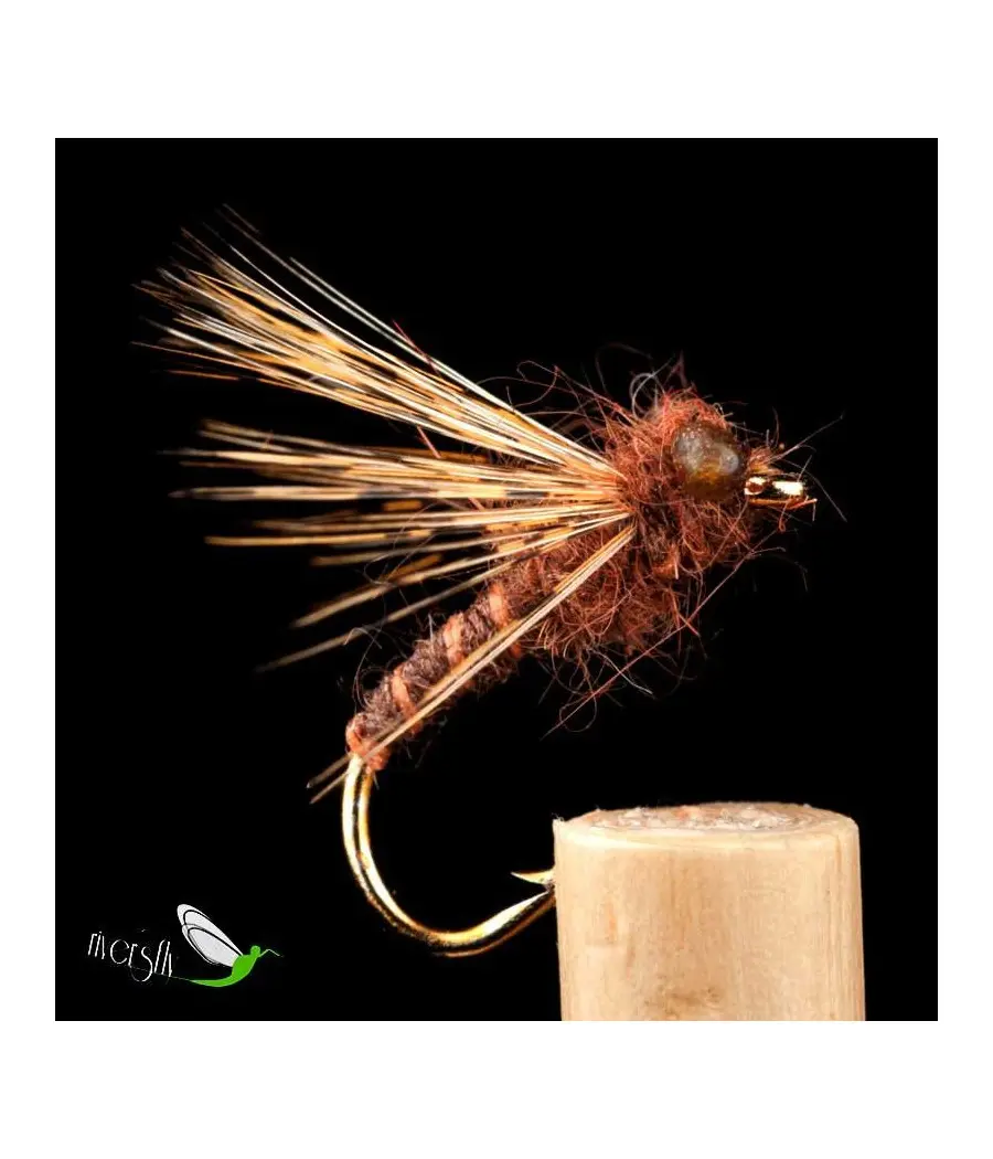 Tobacco Wool wiht Eyes Wet Fly Tobacco Wool wiht Eyes Wet Fly