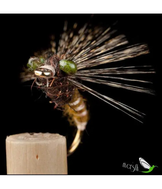 Mouche Noyée Laine Olive Foncé Mouche Noyée Laine Olive Foncé