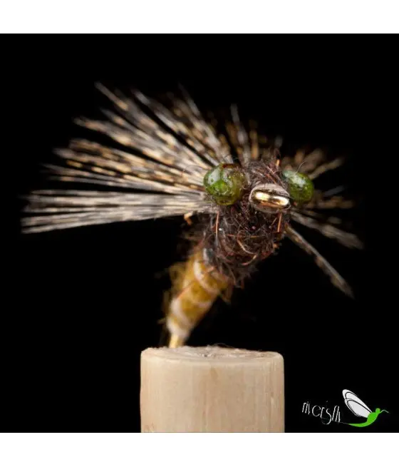 Mouche Noyée Laine Olive Foncé Mouche Noyée Laine Olive Foncé