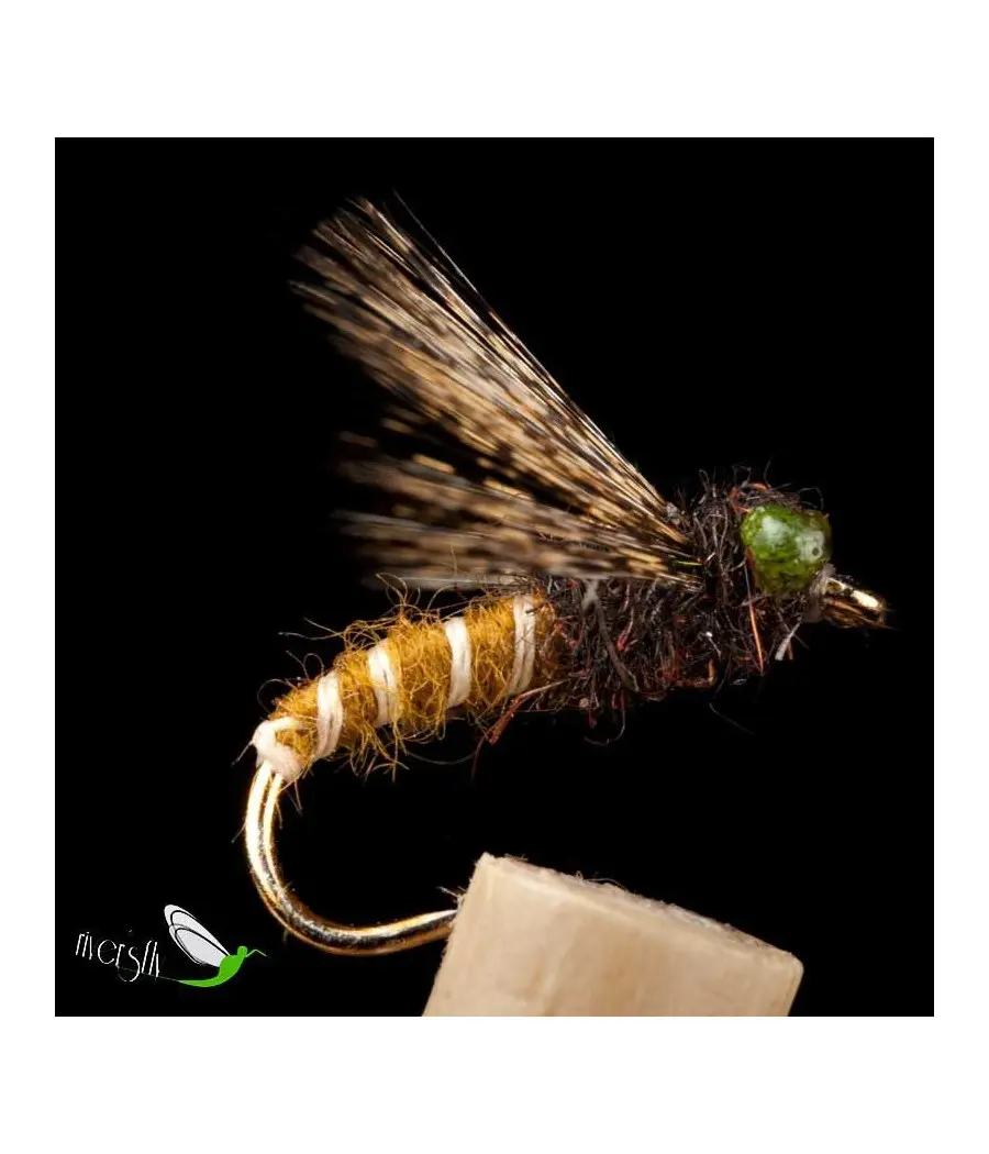 Mouche Noyée Laine Olive Foncé Mouche Noyée Laine Olive Foncé