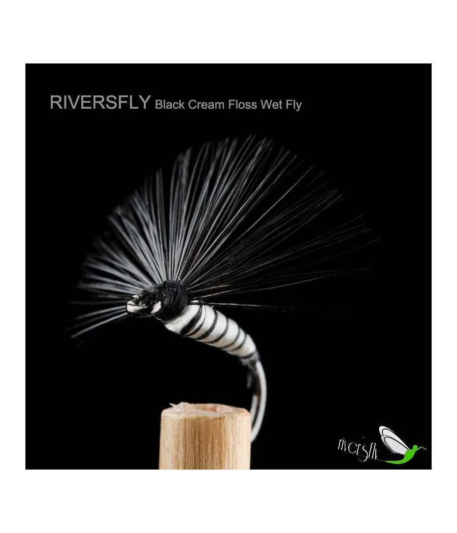 Mouche Noyée Soie Crème Noire