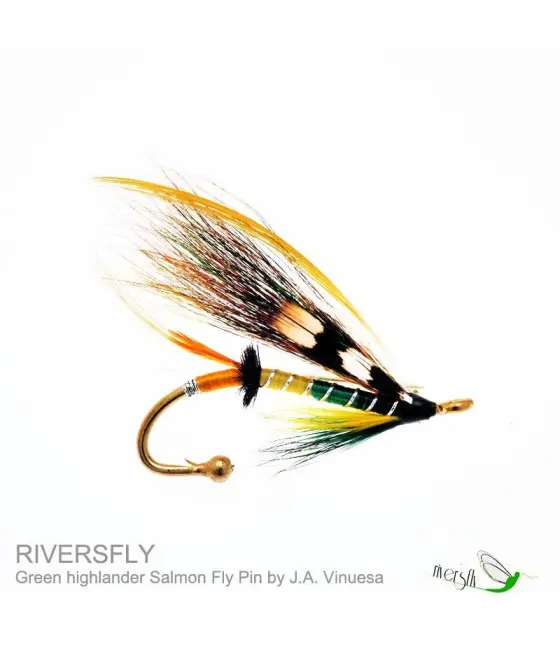 Broche Mosca de Salmón Green Highlander