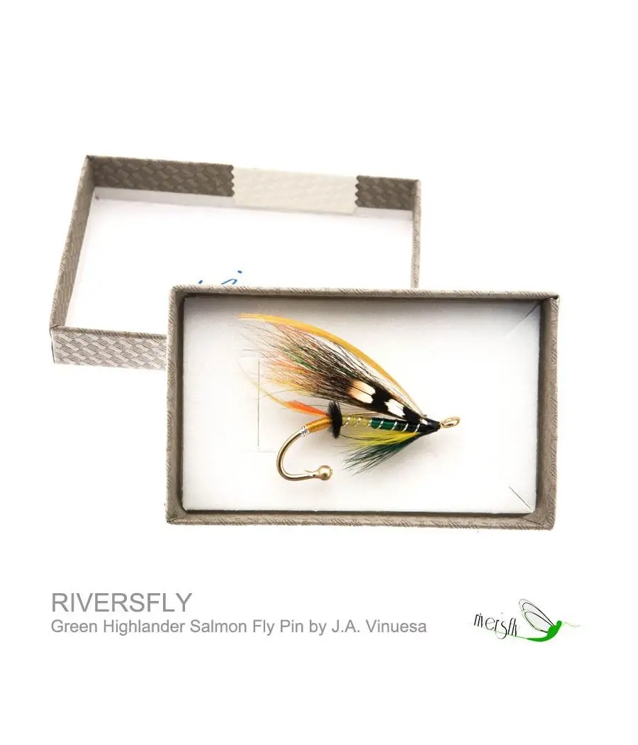 Broche Mosca de Salmón Green Highlander
