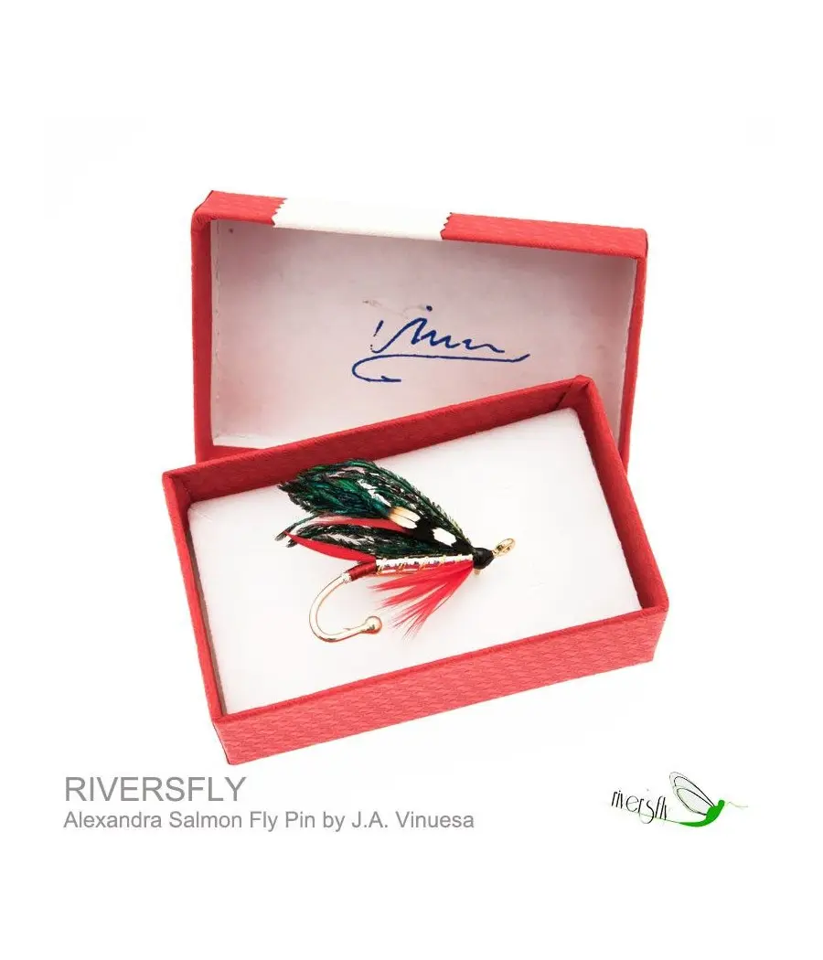 Broche Mosca de Salmón Alexandra