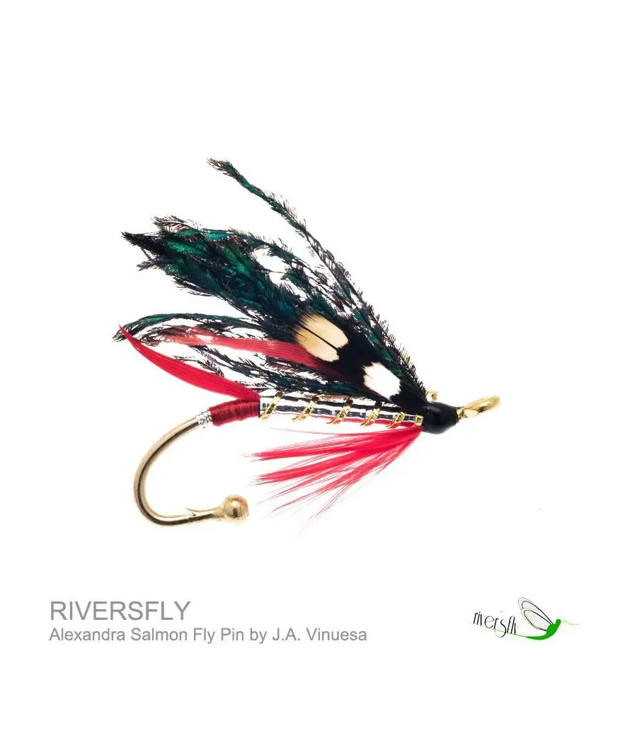 Broche Mosca de Salmón Alexandra