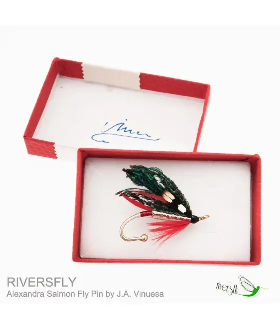 Broche Mosca de Salmón Alexandra