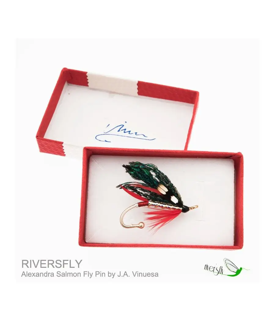 Broche Mosca de Salmón Alexandra