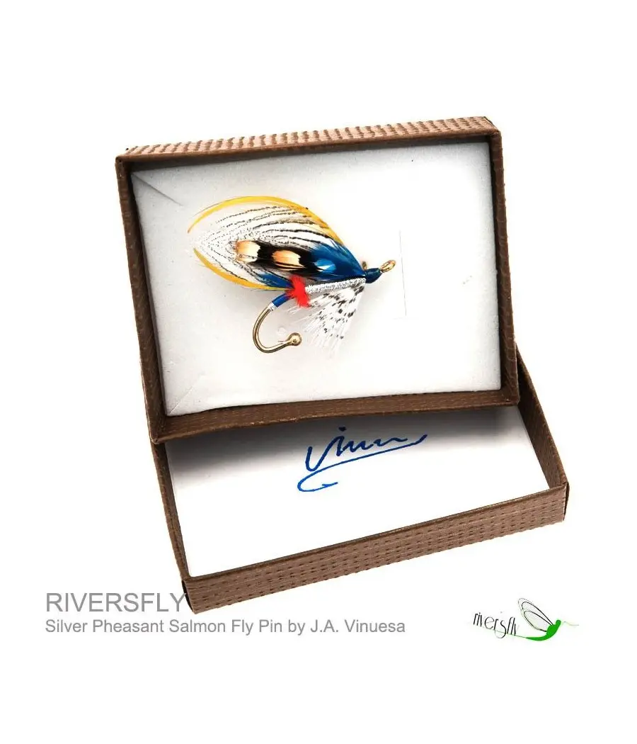 Broche Mosca de Salmón Silver Pheasant