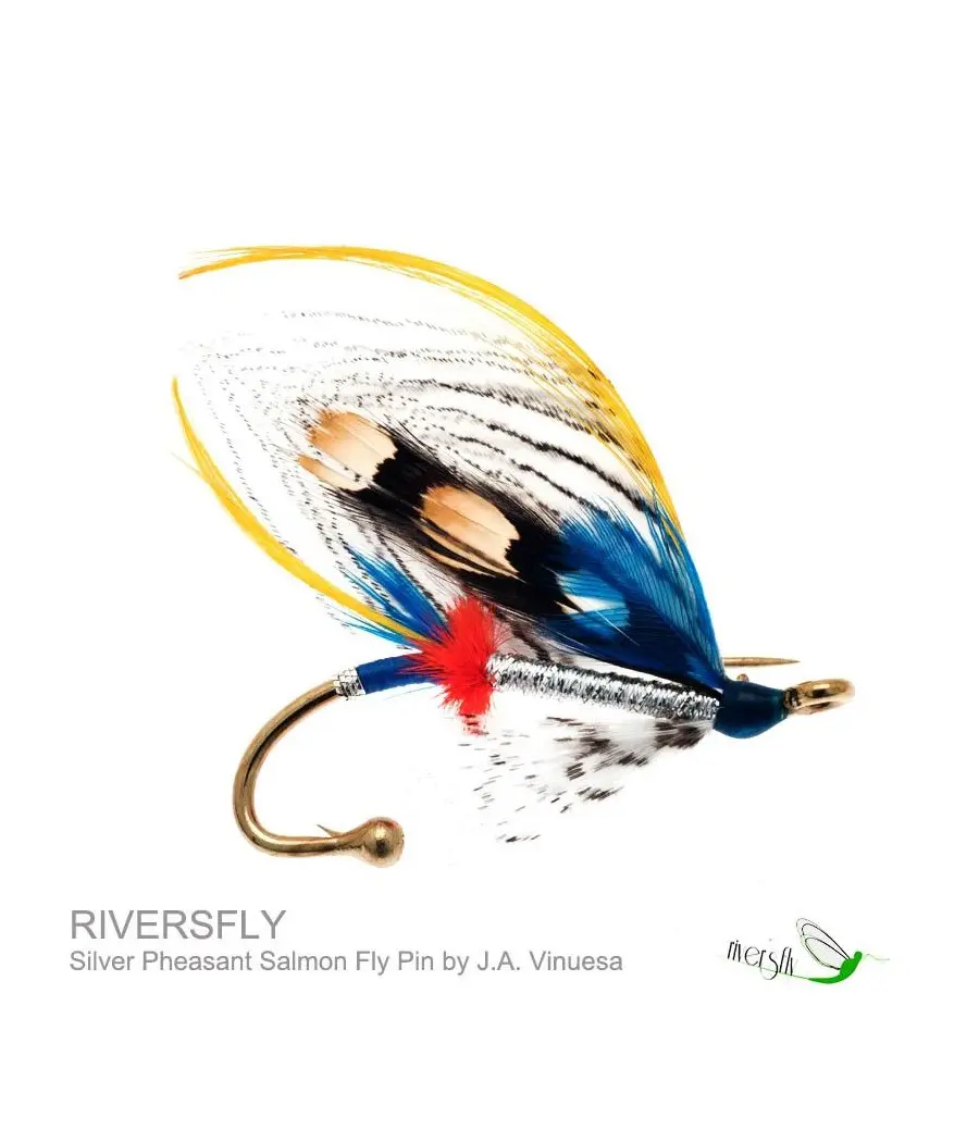 Broche Mosca de Salmón Silver Pheasant