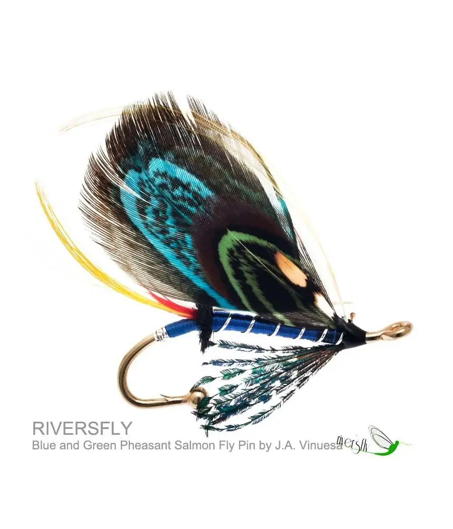 Broche Mosca de Salmón Silver Pheasant