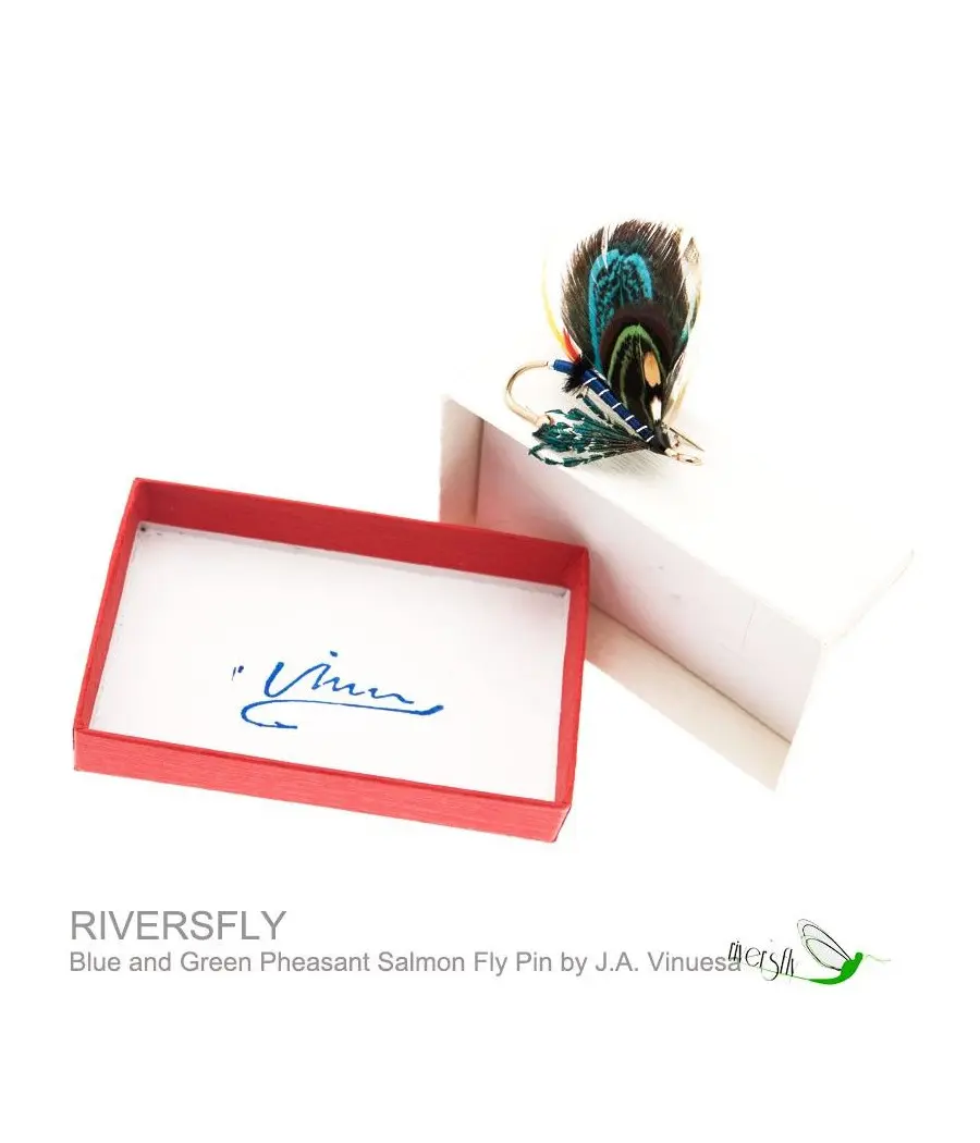 Broche Mosca de Salmón Silver Pheasant