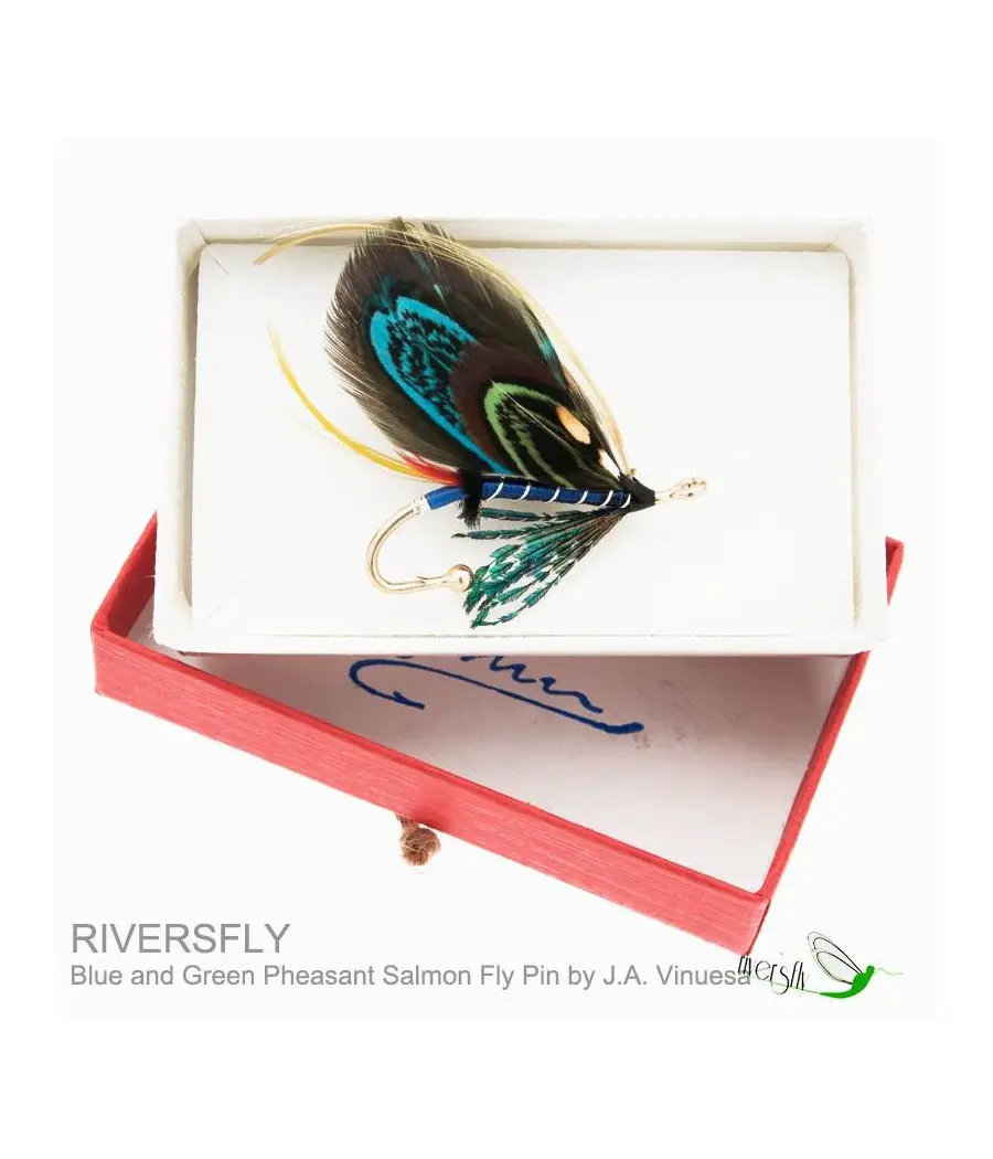 Broche Mosca de Salmón Silver Pheasant