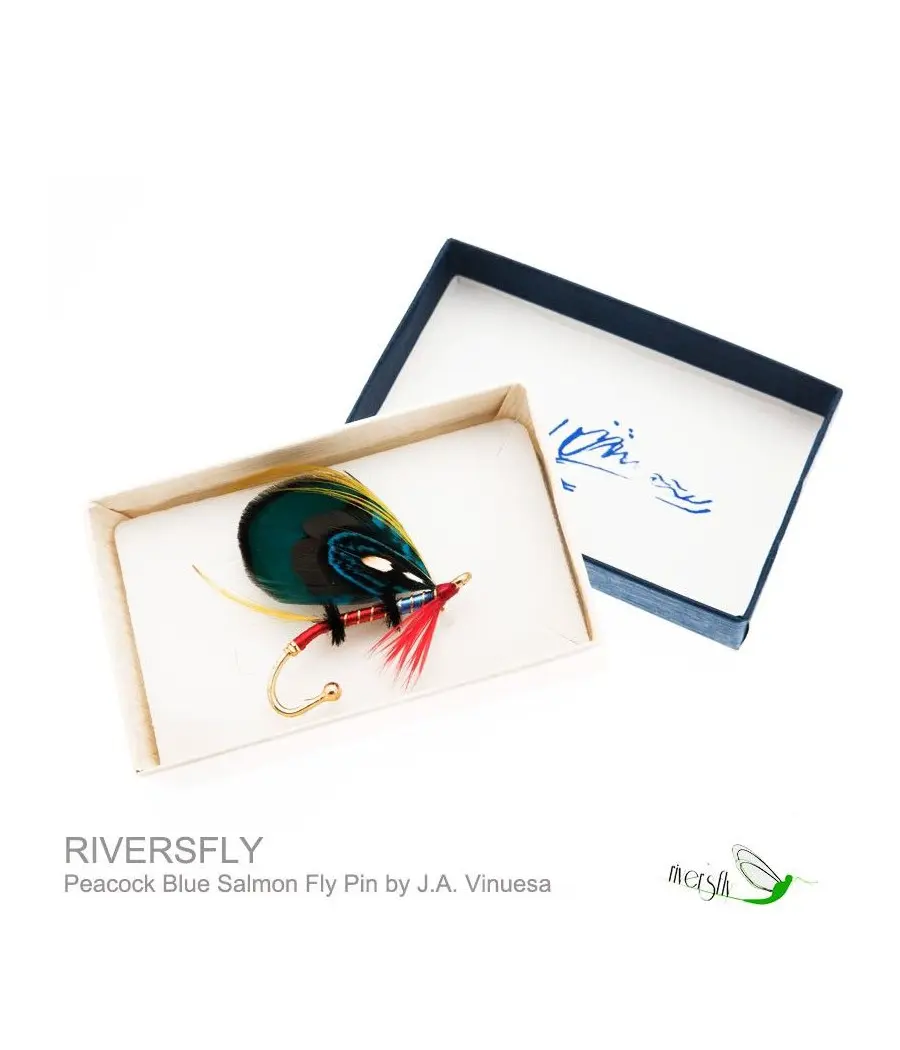 Broche Mosca de Salmón Blue & Green Pheasant