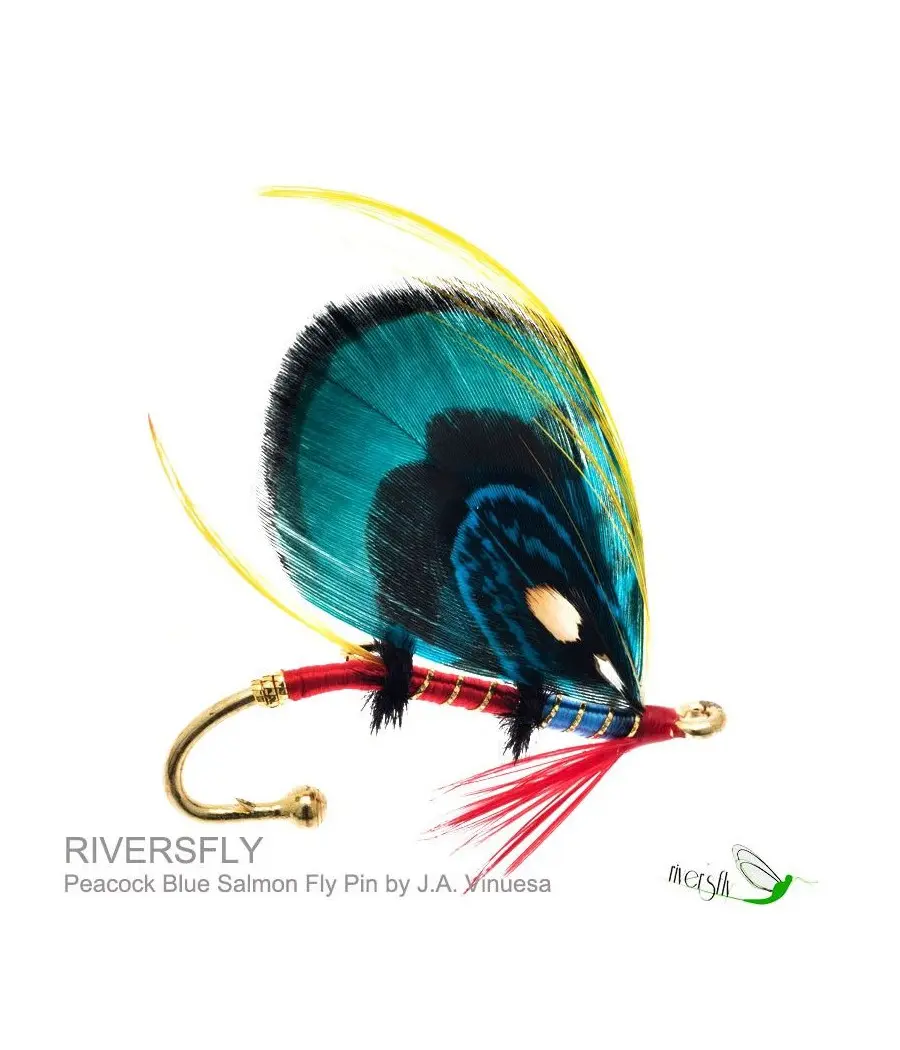 Broche Mosca de Salmón Blue & Green Pheasant