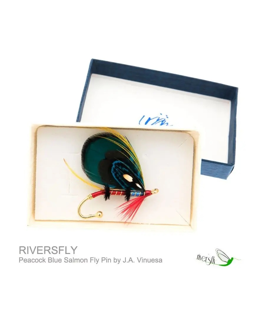Broche Mosca de Salmón Blue & Green Pheasant