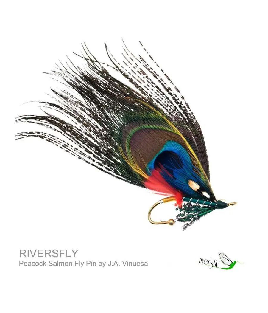 Broches Mouche Saumon Peacock Blue