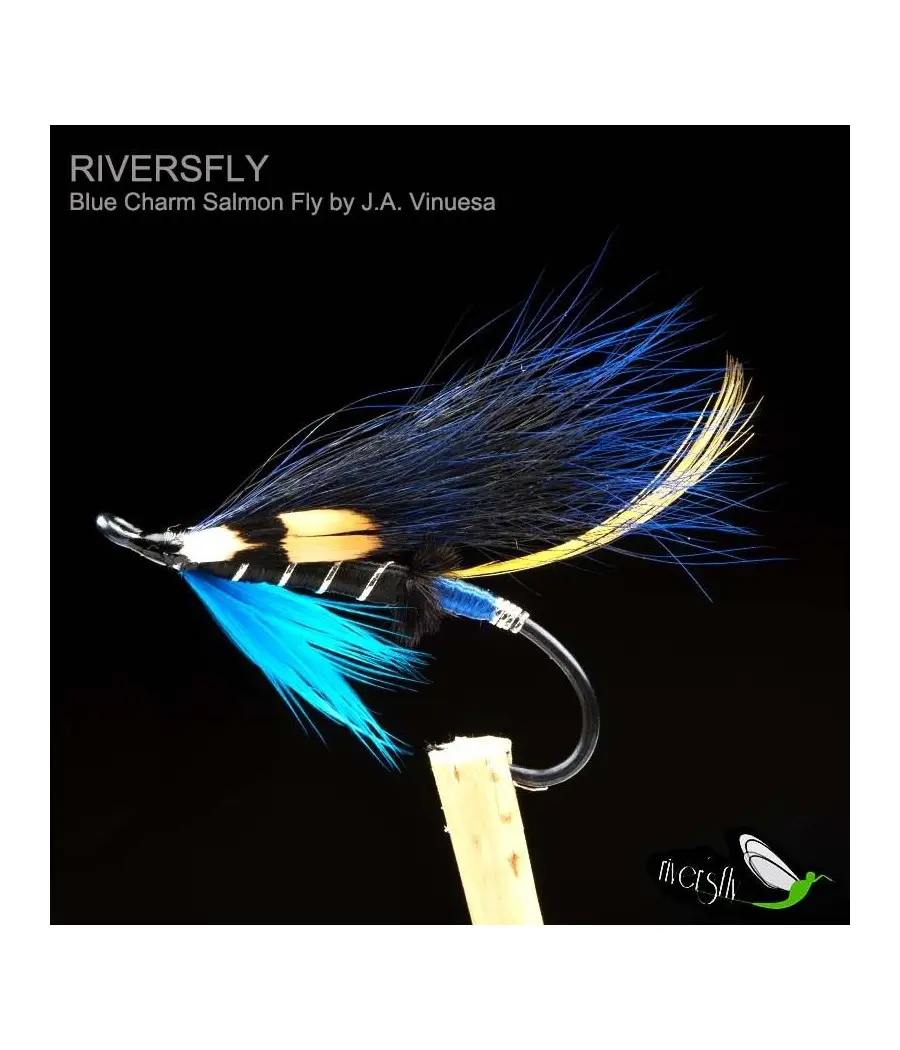 Blue Charm Salmon Fly by J.A. Vinuesa