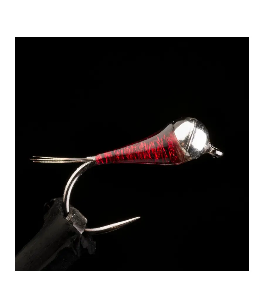 Ninfa Perdigón MG Rojo pesca a mosca