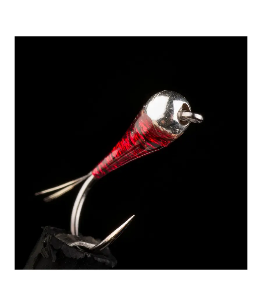 Nimphe Perdigon MG Rouge Pêche a la mouche