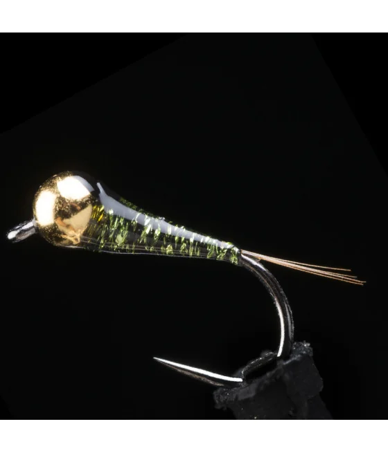 Nimphe Perdigon Olive Moyen Pêche a la Mouche