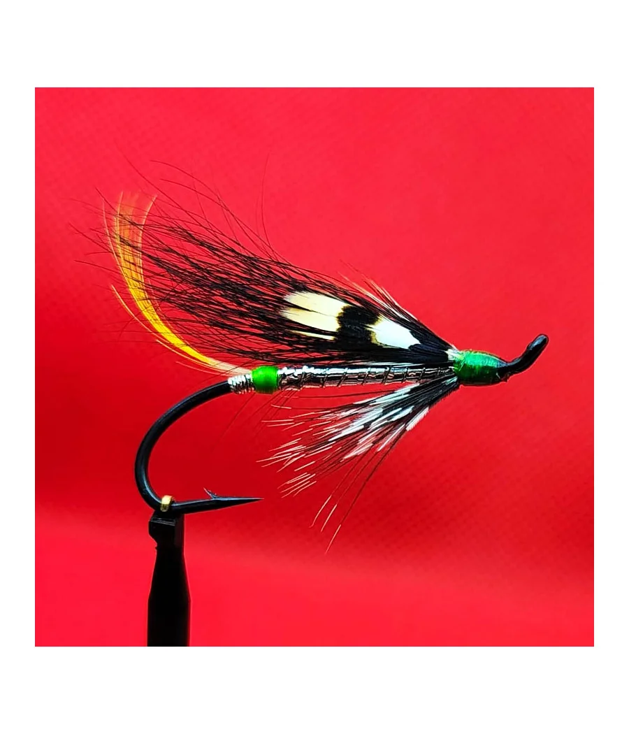 Mosca de Salmón Culiverde y Plata