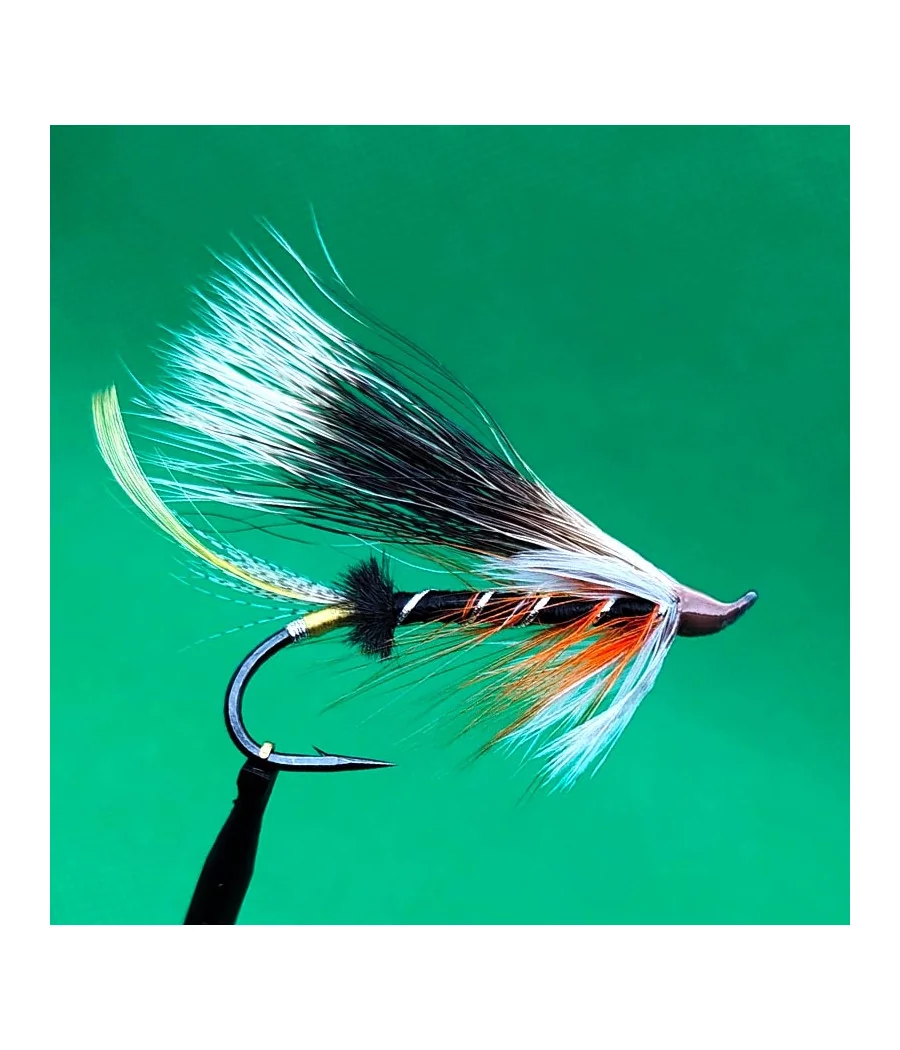 Mosca de Salmon Black Orange