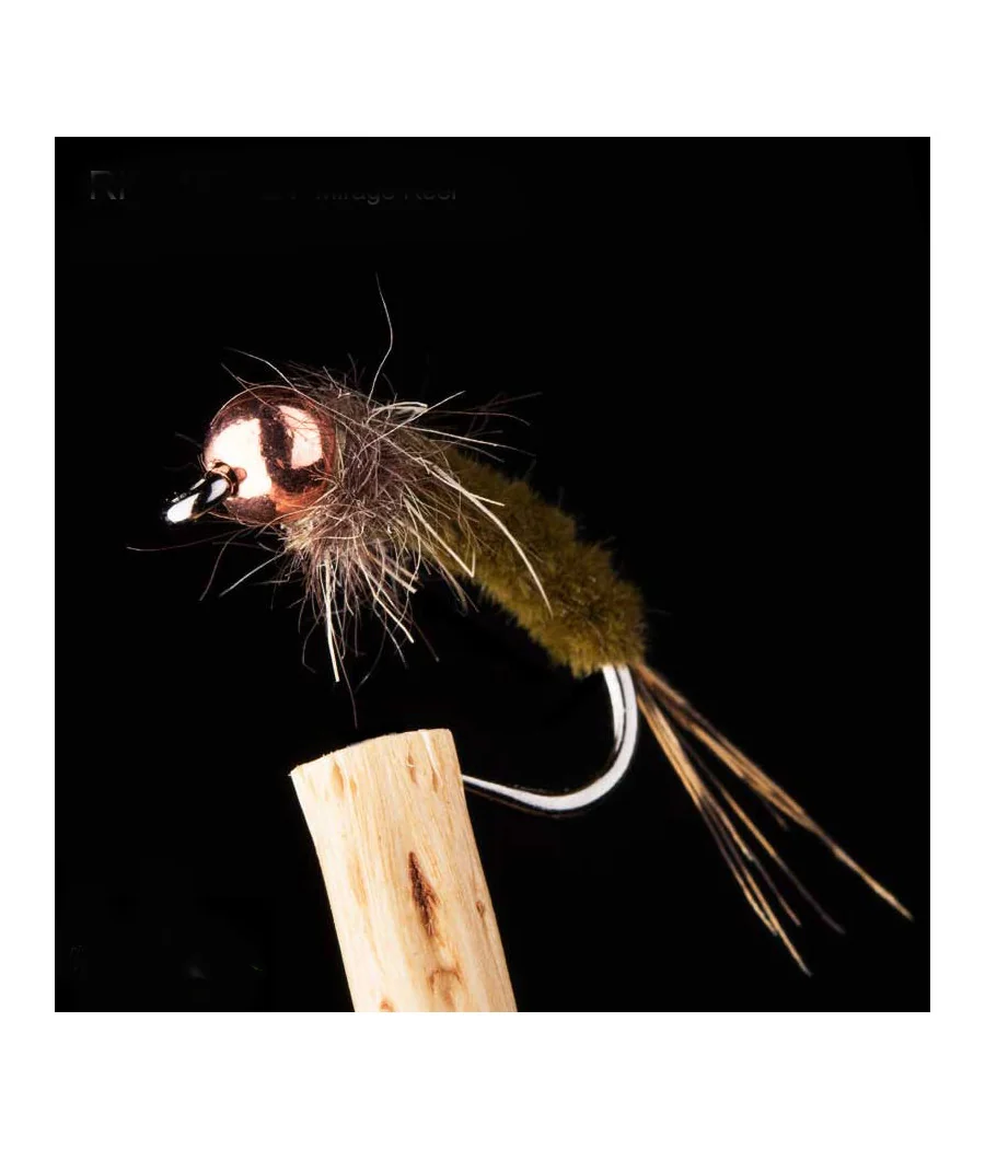 Nymphe Larve Olive Foncée Pêche a la Mouche