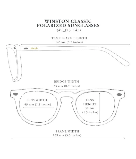 Polarized Winston Classic Sunglasses Clear