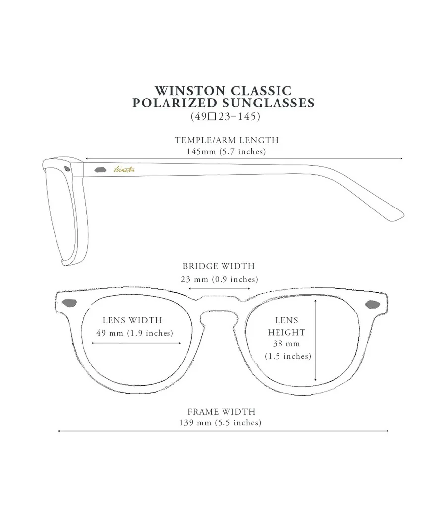 Polarized Winston Classic Sunglasses Clear